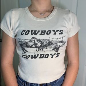 Brandy Melville cropped cowboys top